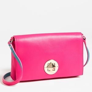 Kate Spade hot pink leather crossbody bag
